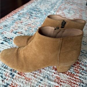 Madewell Camel Suede Ankle Booties